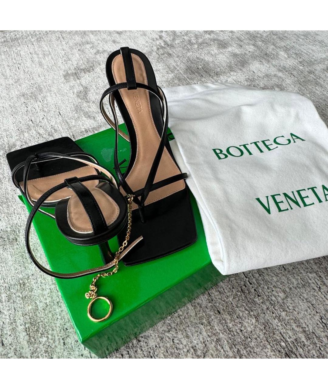 BOTTEGA VENETA Черные босоножки, фото 3