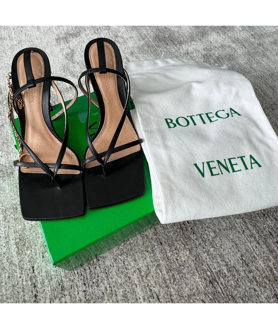 BOTTEGA VENETA Черные босоножки, фото 2