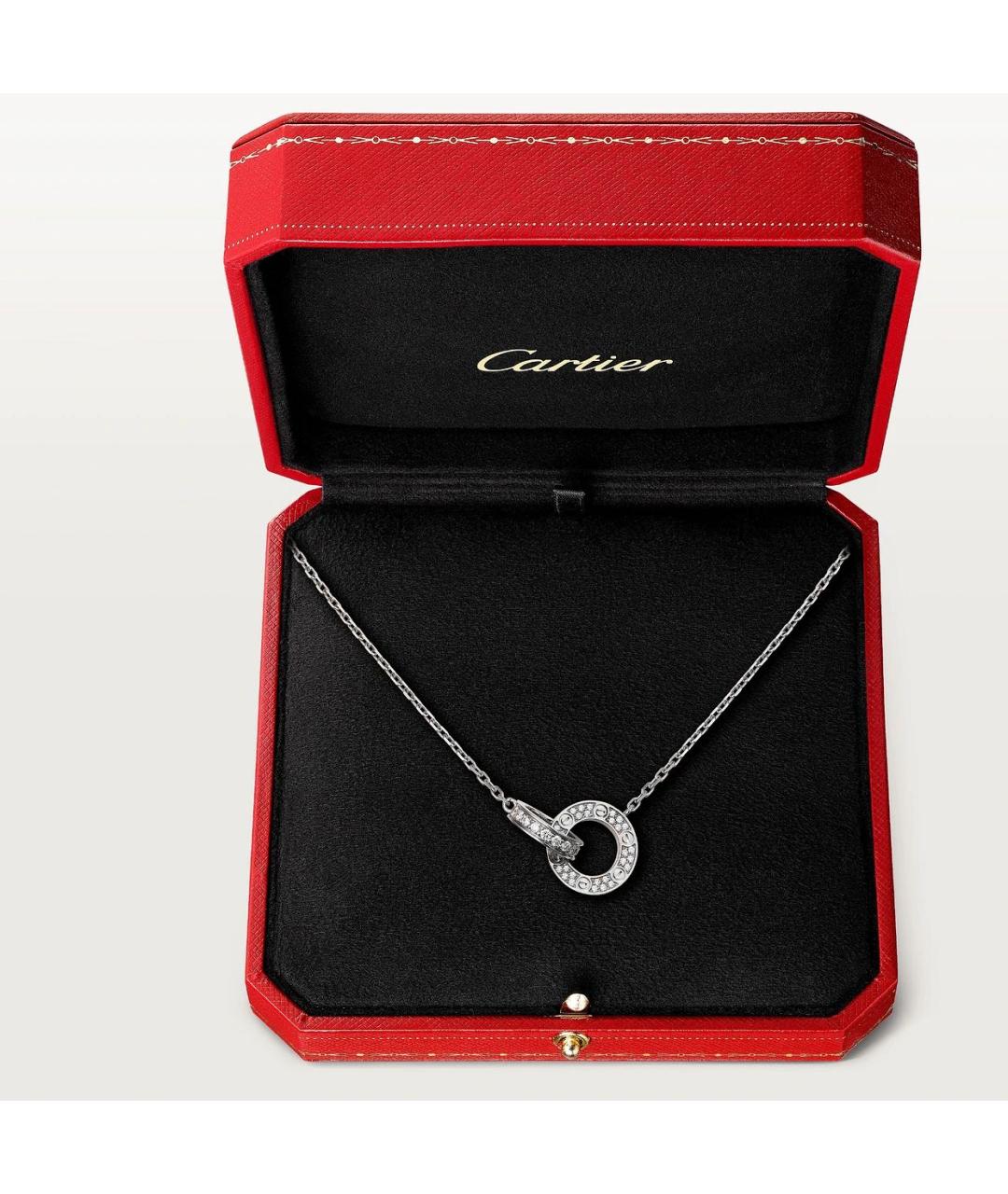 CARTIER Серебряное колье из белого золота, фото 2