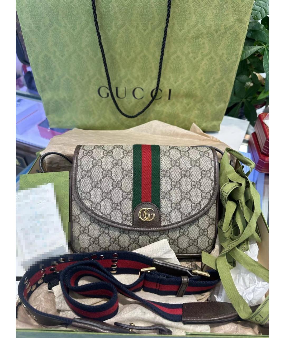 GUCCI Хаки сумка через плечо, фото 3