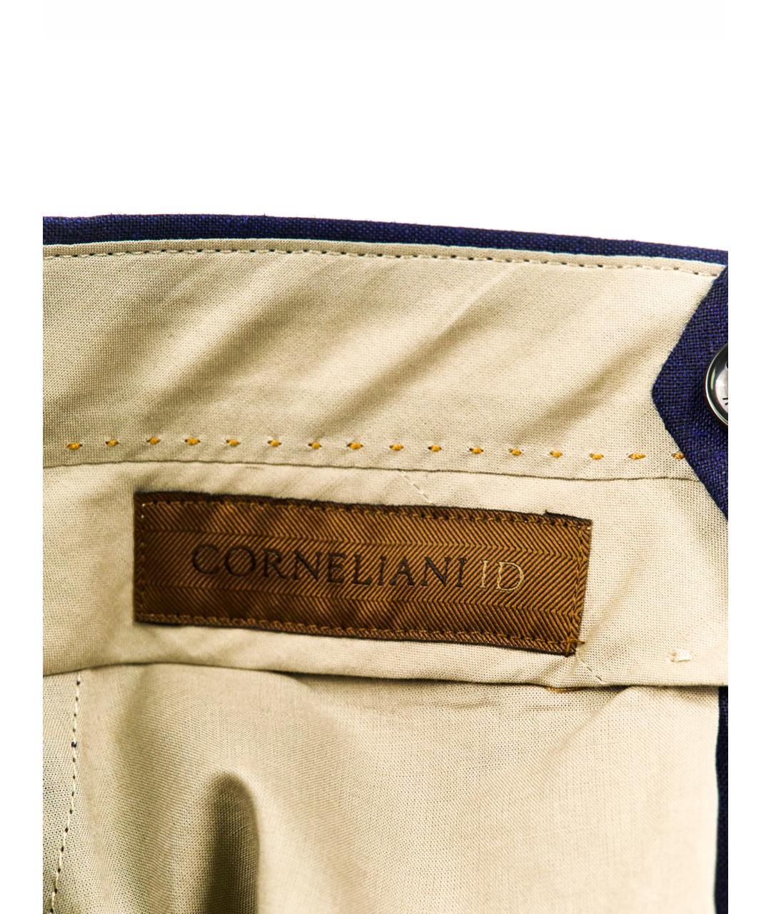 CORNELIANI Синие льняные повседневные брюки, фото 8