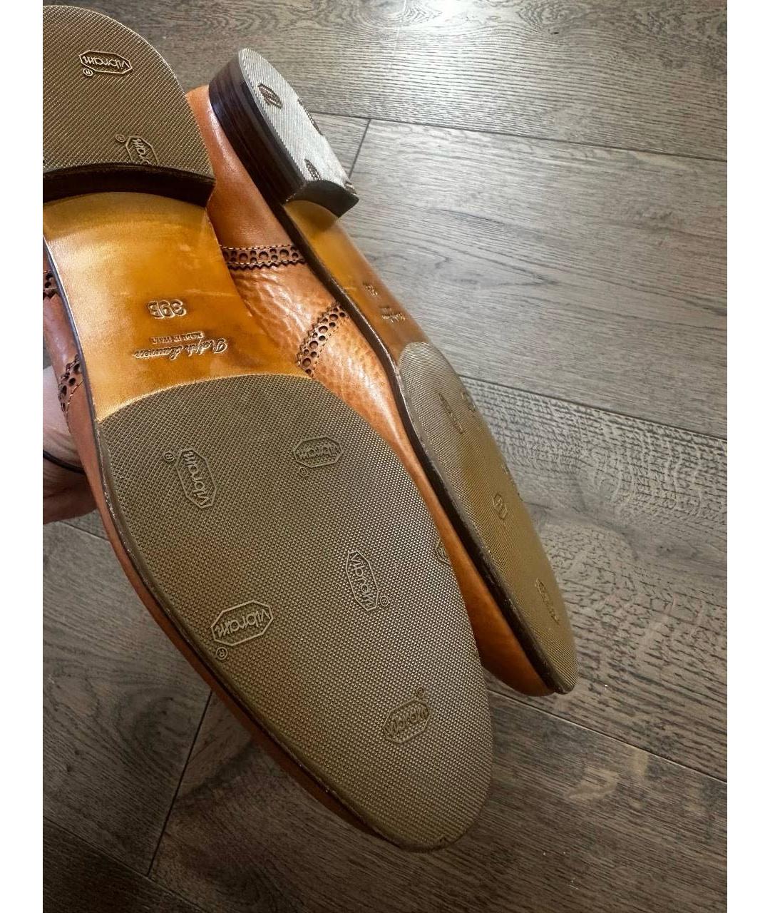 RALPH LAUREN Коричневые кожаные брогги и оксфорды, фото 6