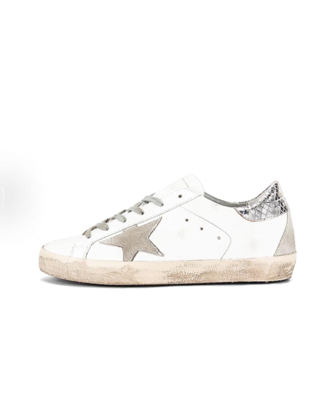 GOLDEN GOOSE DELUXE BRAND Бежевые кожаные кеды, фото 6