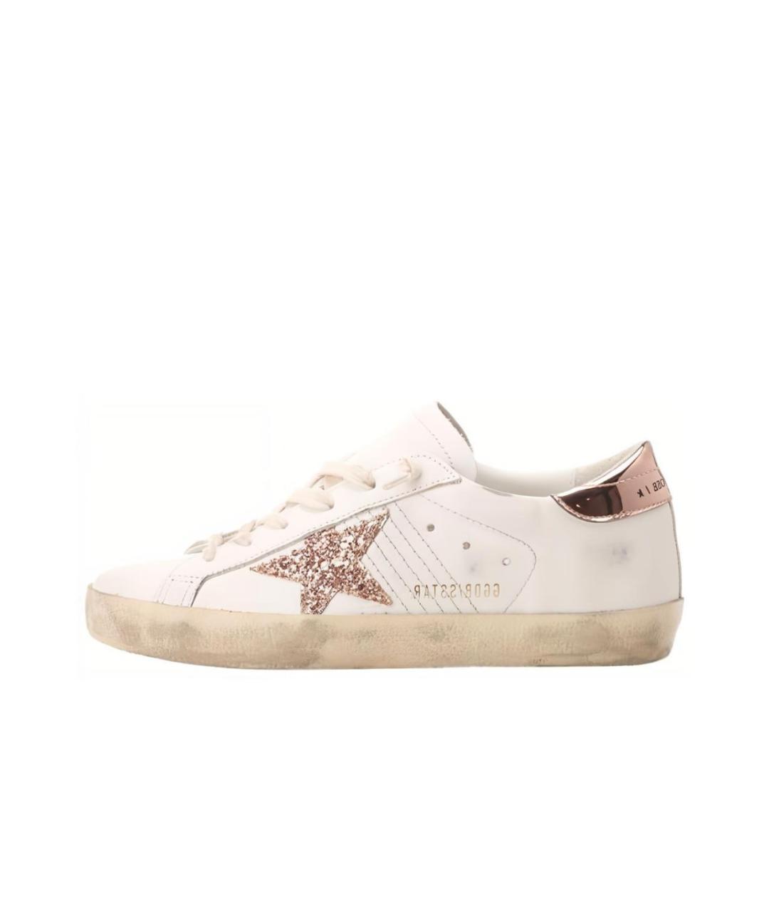 GOLDEN GOOSE DELUXE BRAND Розовые кожаные кеды, фото 6