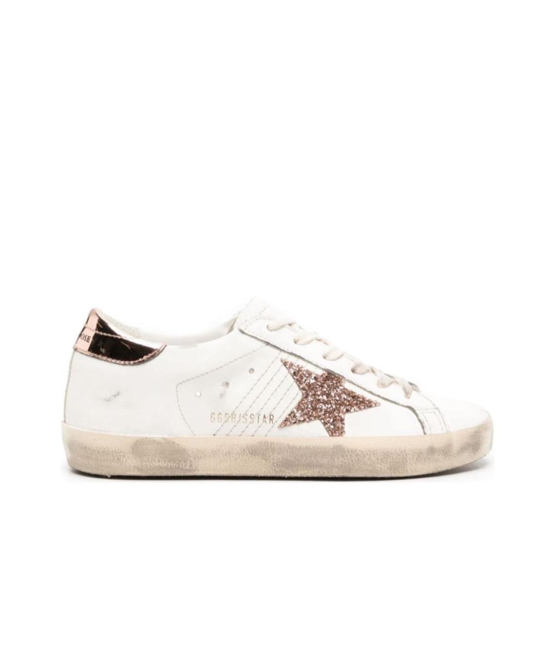 GOLDEN GOOSE DELUXE BRAND Розовые кожаные кеды, фото 2