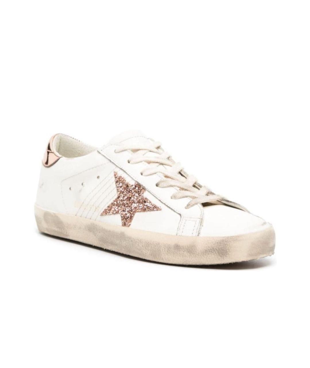 GOLDEN GOOSE DELUXE BRAND Розовые кожаные кеды, фото 3