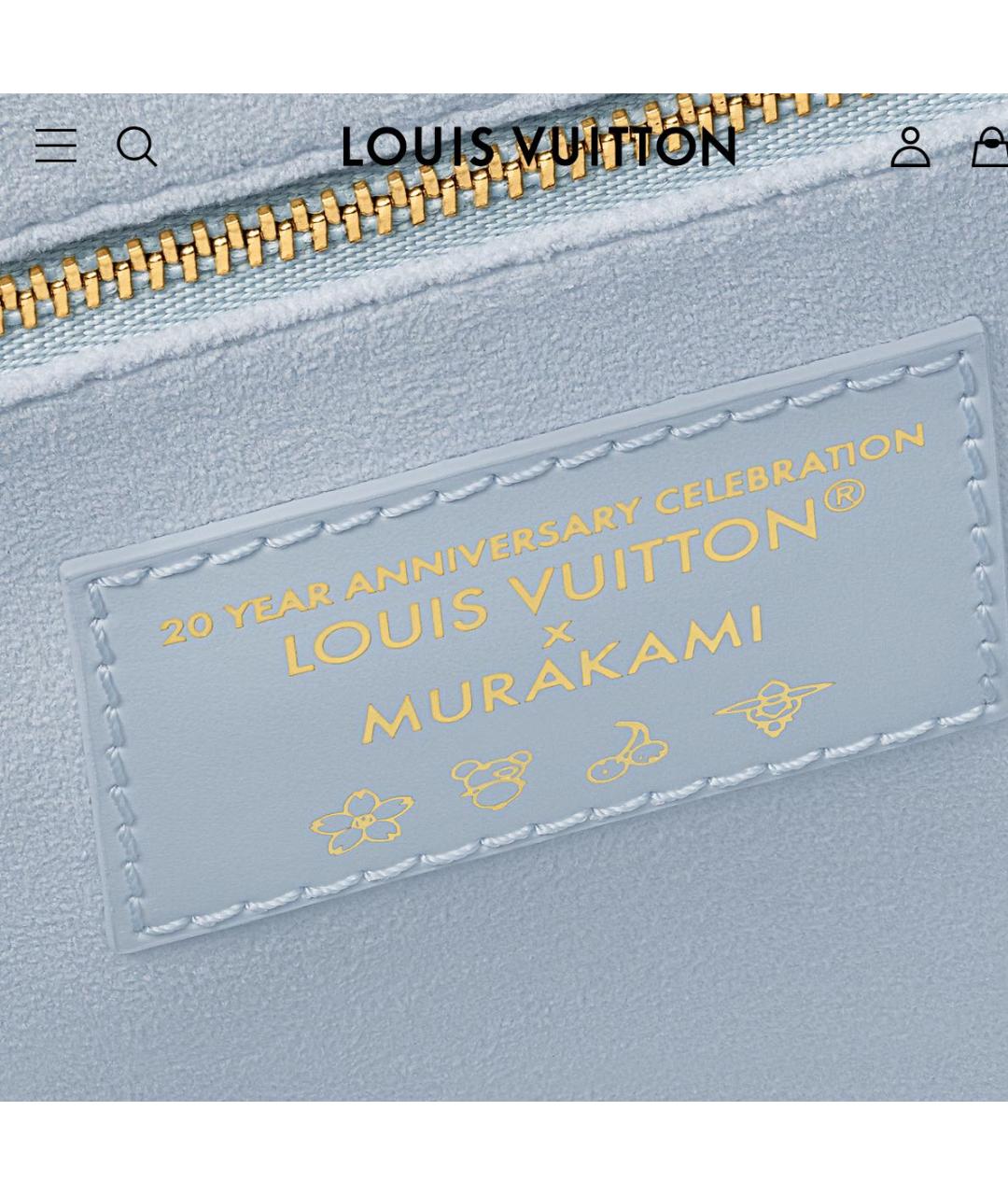 LOUIS VUITTON Голубая кожаная сумка тоут, фото 3