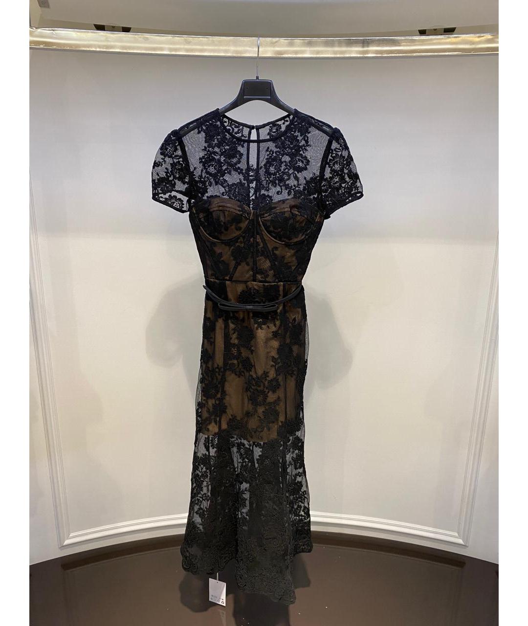 SELF-PORTRAIT Черное полиэстеровое платье, фото 4