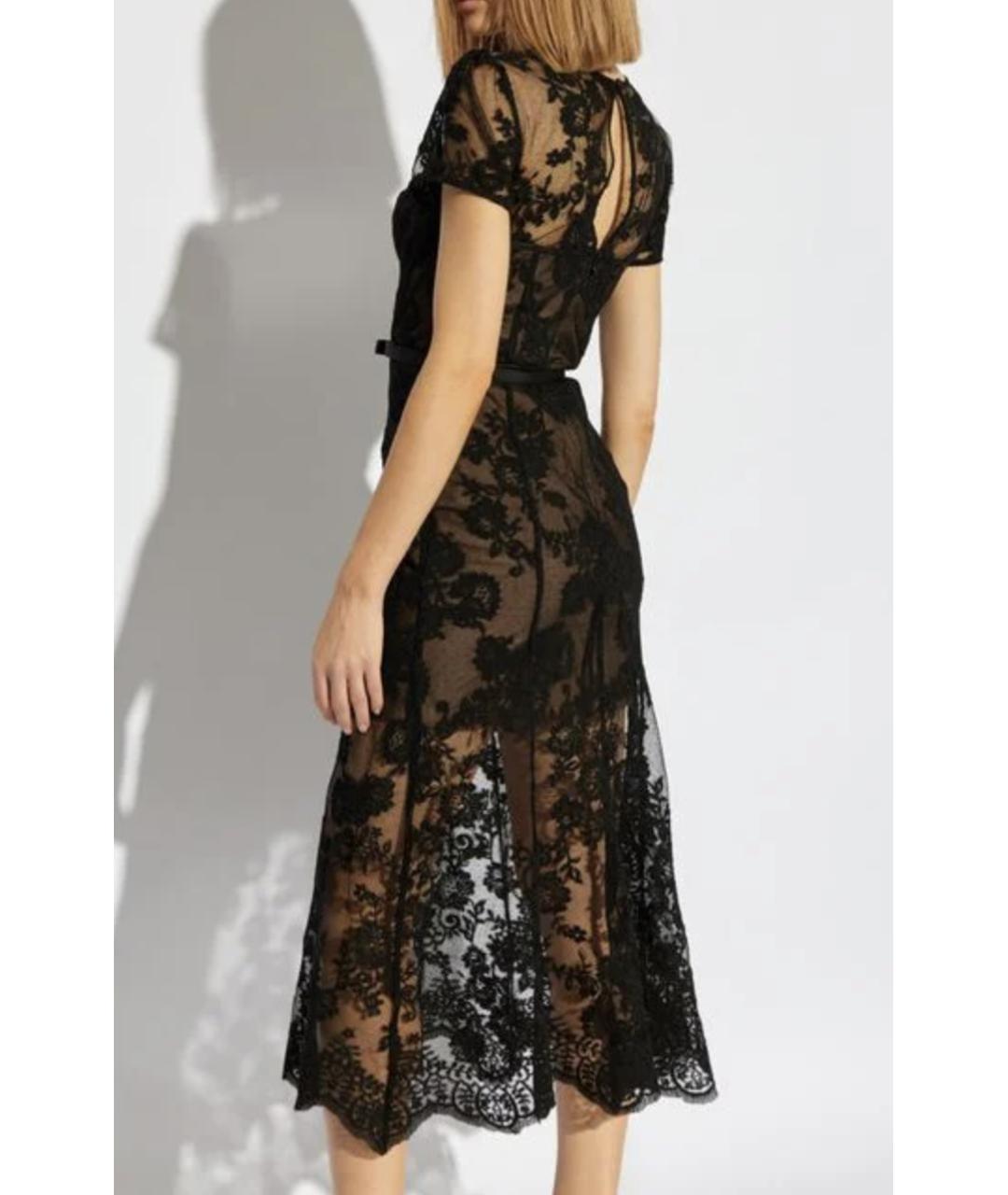 SELF-PORTRAIT Черное полиэстеровое платье, фото 3