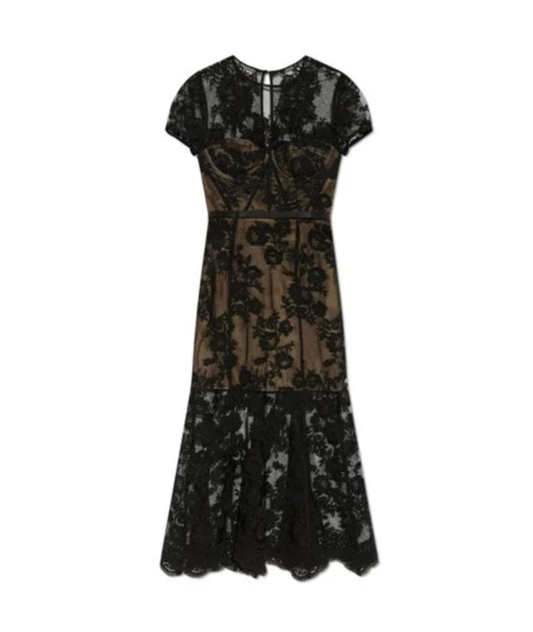 SELF-PORTRAIT Черное полиэстеровое платье, фото 1