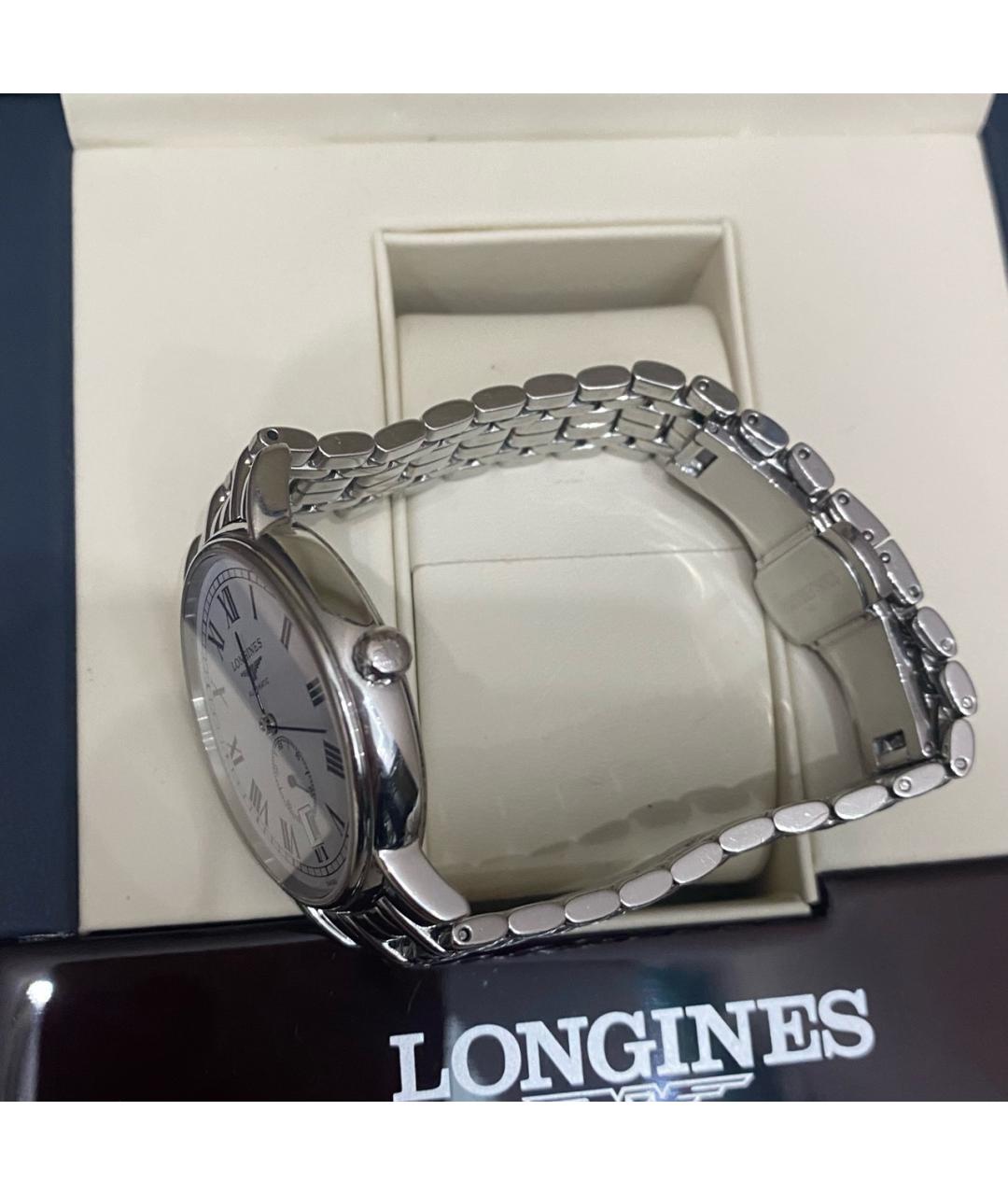 LONGINES Белые металлические часы, фото 5