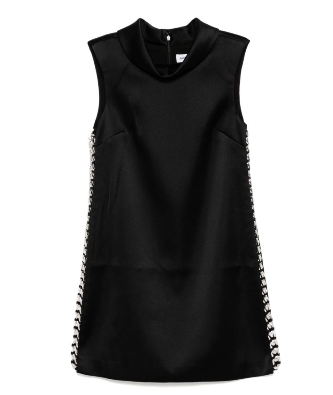 SELF-PORTRAIT Черное полиэстеровое платье, фото 1