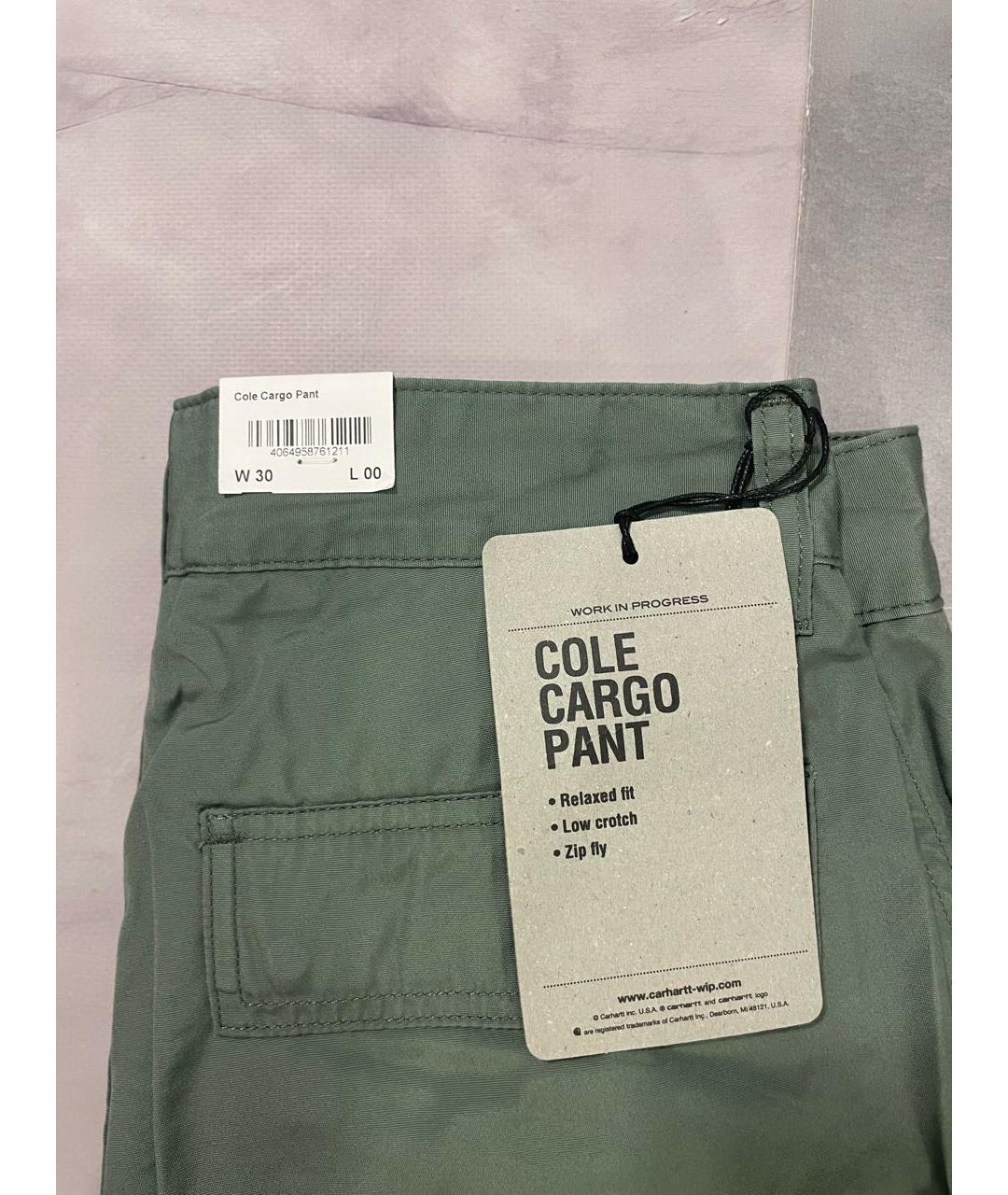 CARHARTT WIP Синие хлопко-эластановые повседневные брюки, фото 4