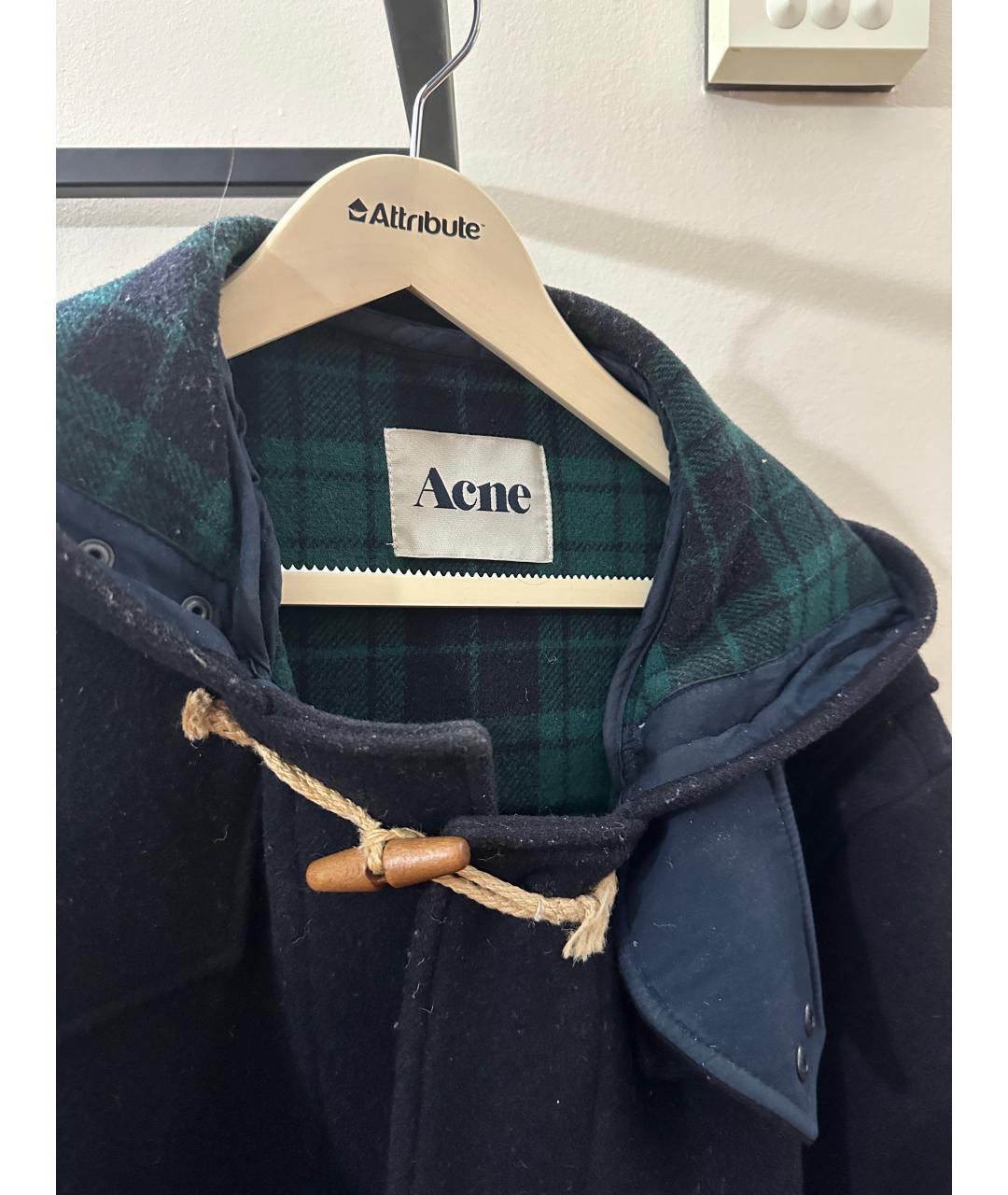 ACNE STUDIOS Черное шерстяное пальто, фото 3