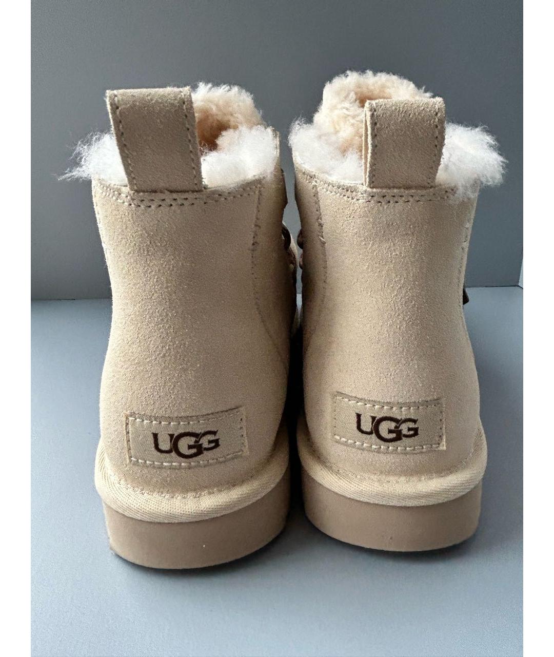 UGG AUSTRALIA Бежевые замшевые ботинки, фото 5