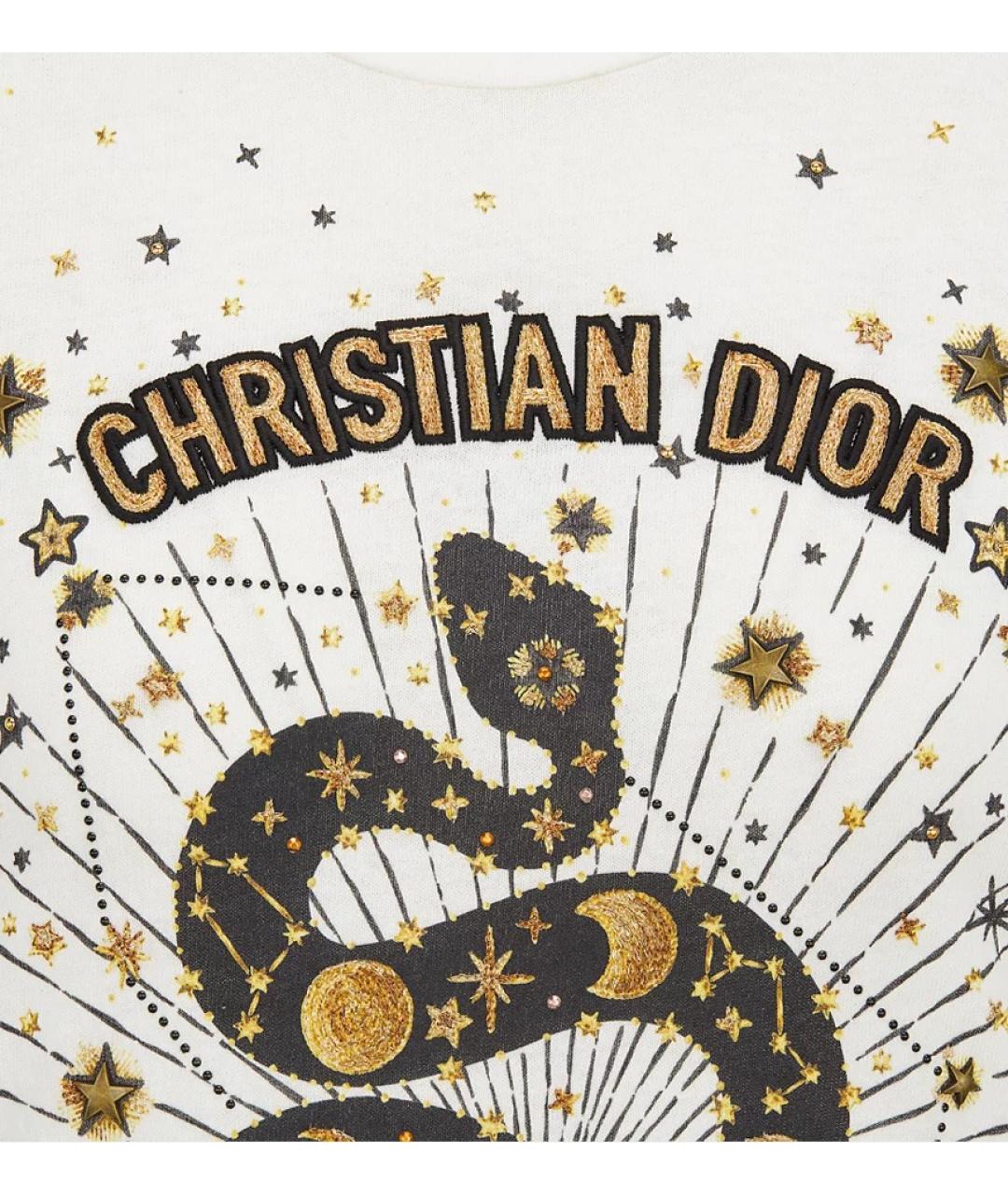 CHRISTIAN DIOR Белая хлопковая футболка, фото 6