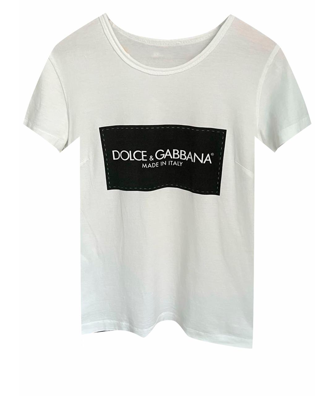 DOLCE&GABBANA Белая хлопковая футболка, фото 1