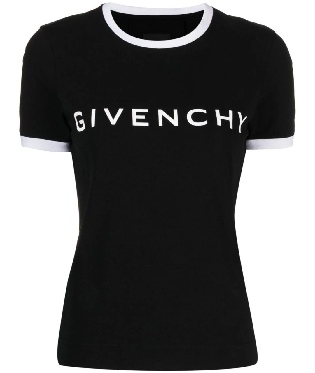 GIVENCHY Черная хлопковая футболка, фото 1