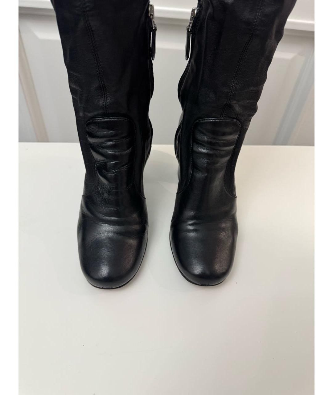 GUCCI Черные кожаные сапоги, фото 5