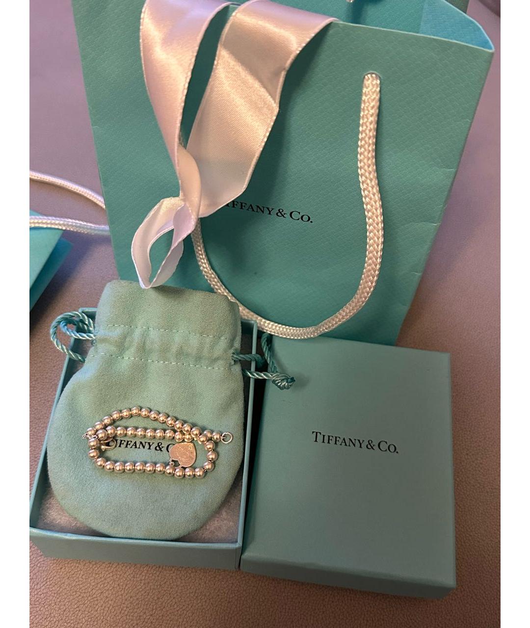 TIFFANY&CO Бирюзовый серебряный браслет, фото 2