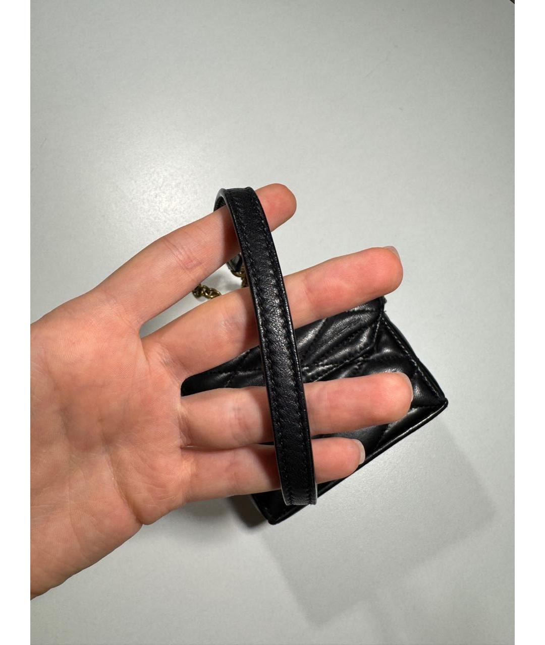 SAINT LAURENT Черная кожаная сумка через плечо, фото 5
