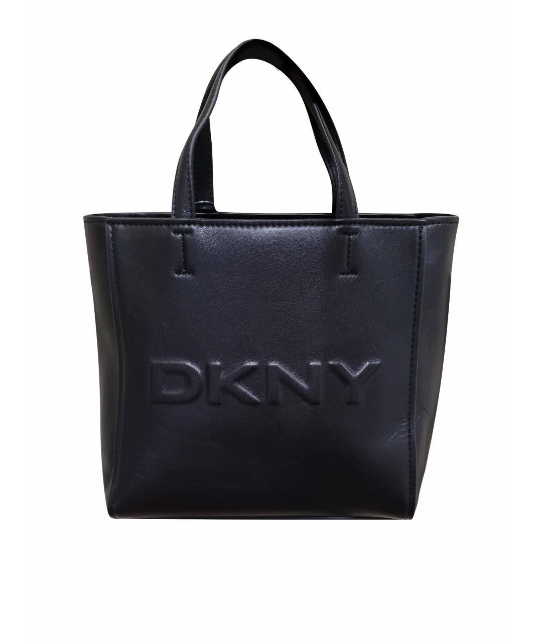 DKNY Черная сумка с короткими ручками из искусственной кожи, фото 1