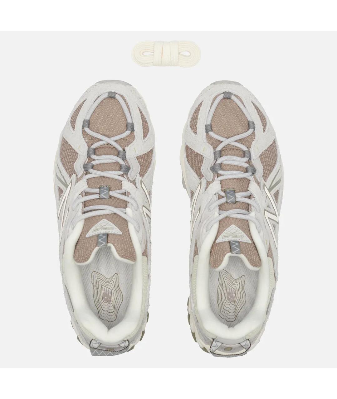 NEW BALANCE Бежевые замшевые низкие кроссовки / кеды, фото 3