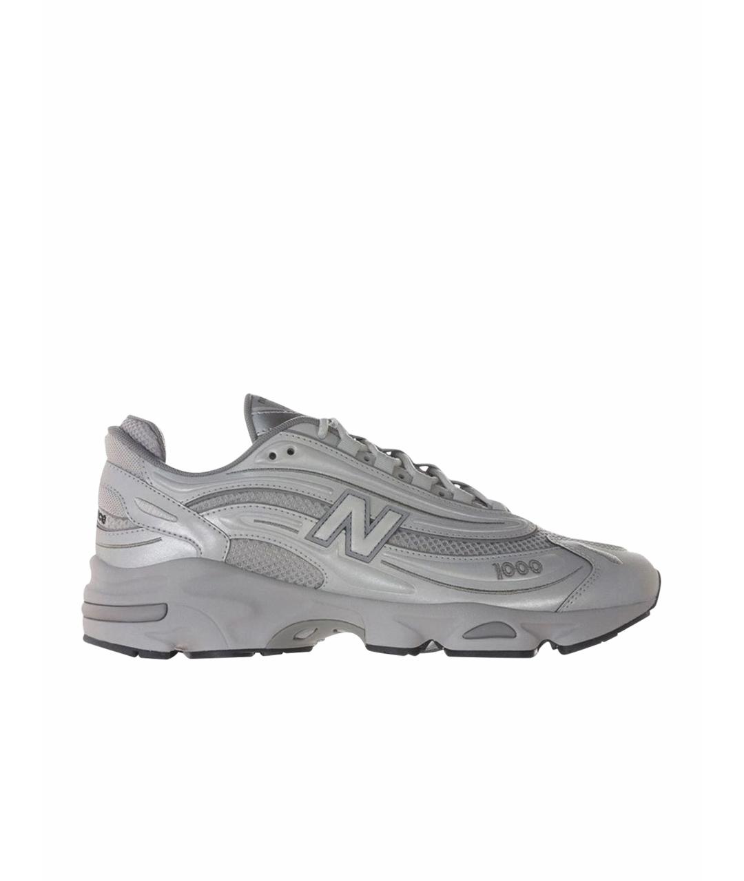 NEW BALANCE Серебряные кожаные кроссовки, фото 1