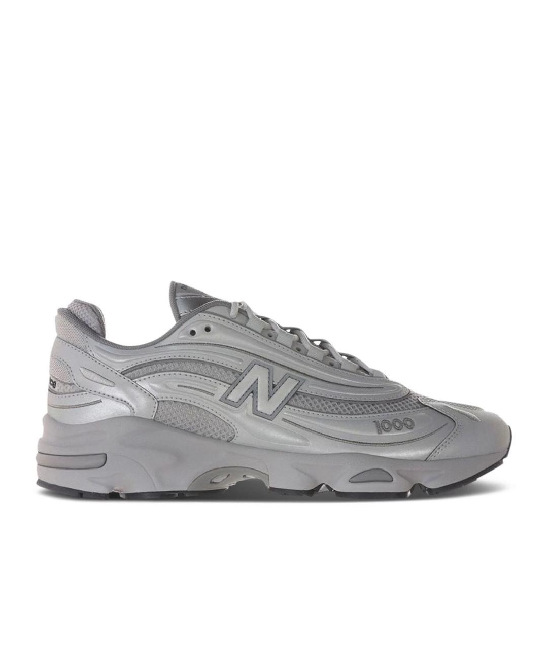 NEW BALANCE Серебряные кожаные кроссовки, фото 6