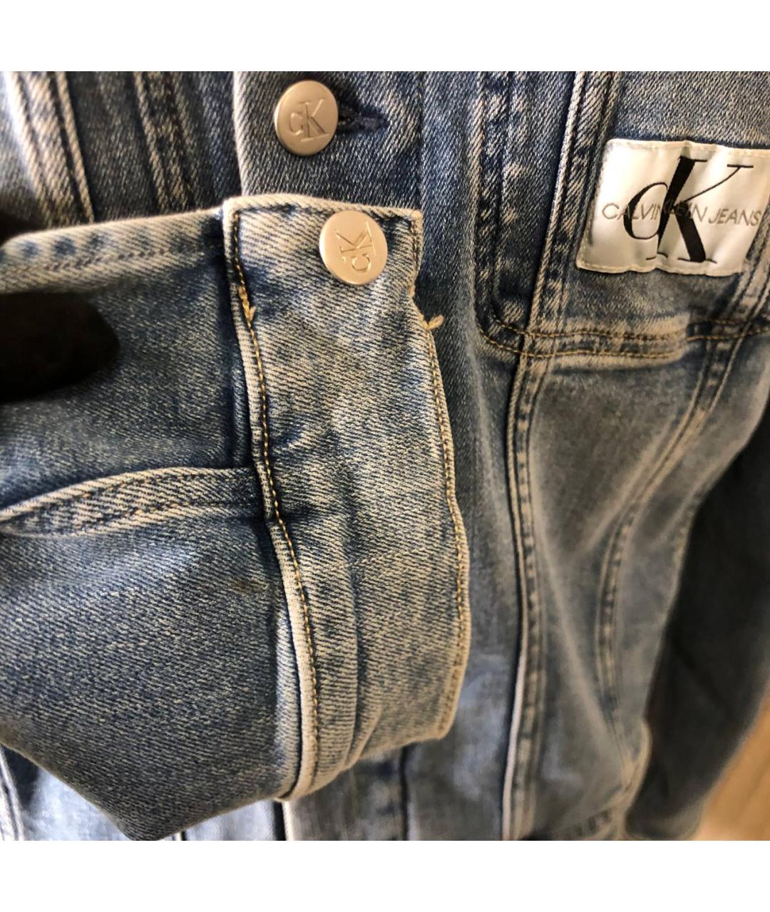 CALVIN KLEIN JEANS Голубая деним куртка, фото 6