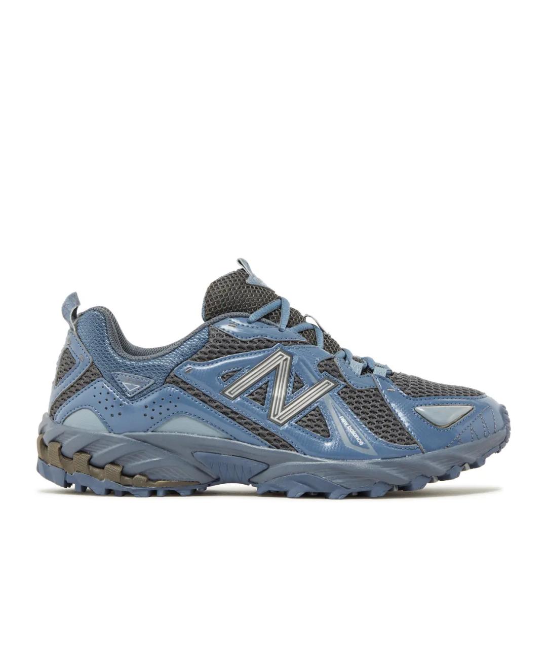 NEW BALANCE Синие низкие кроссовки / кеды из лакированной кожи, фото 1