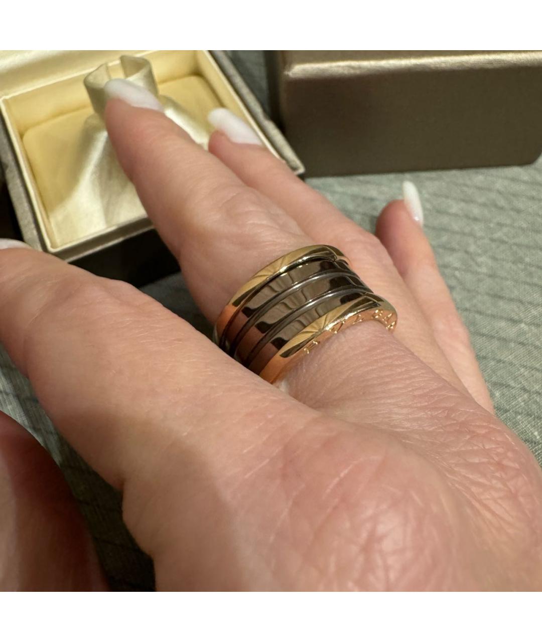 BVLGARI Коричневое кольцо из розового золота, фото 5