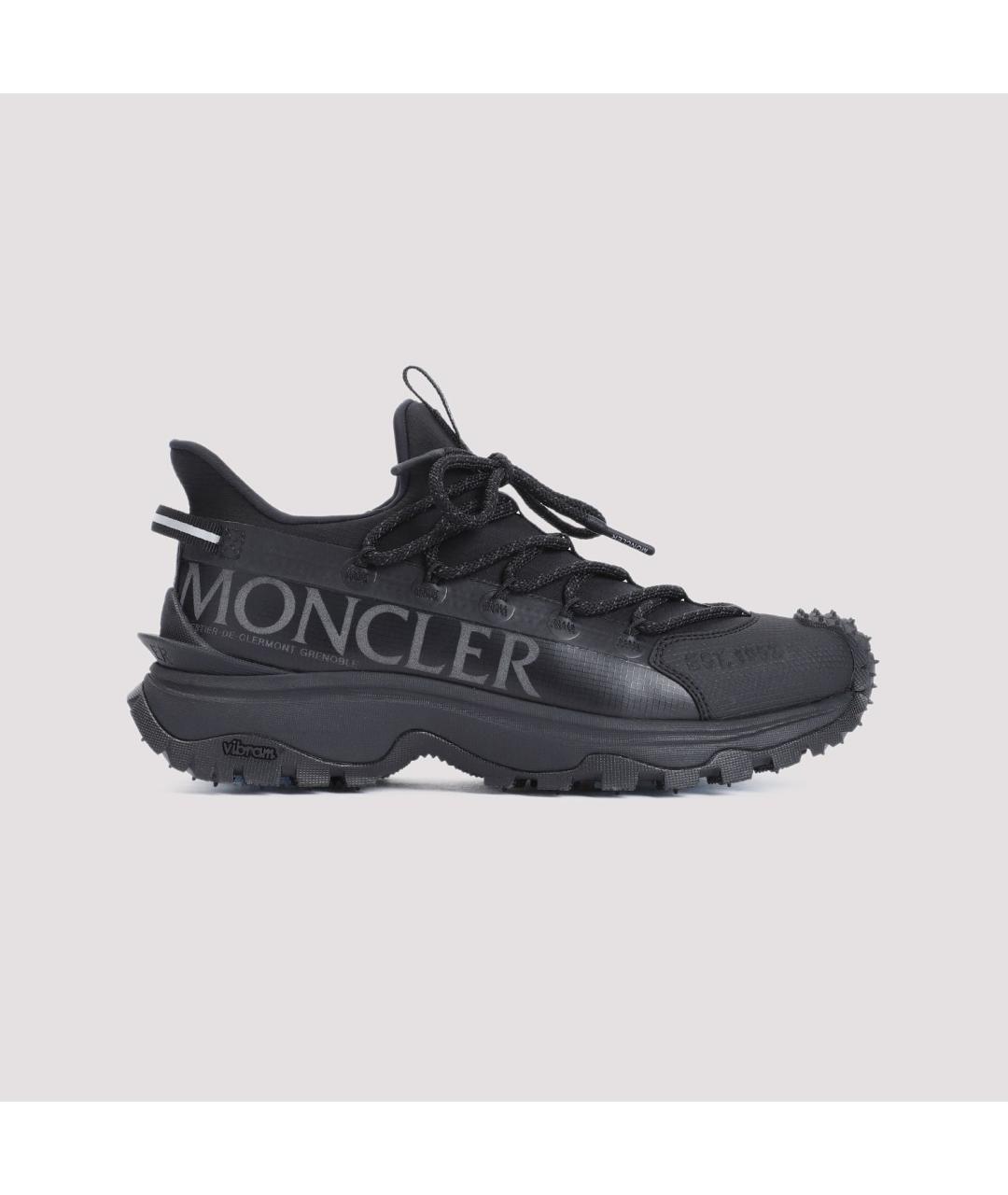 MONCLER Черные синтетические кроссовки, фото 2