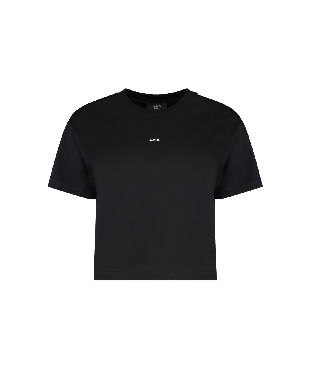 A.P.C. Черная хлопковая футболка, фото 1