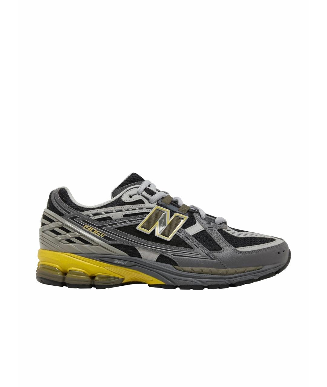 NEW BALANCE Серые кожаные кроссовки, фото 1