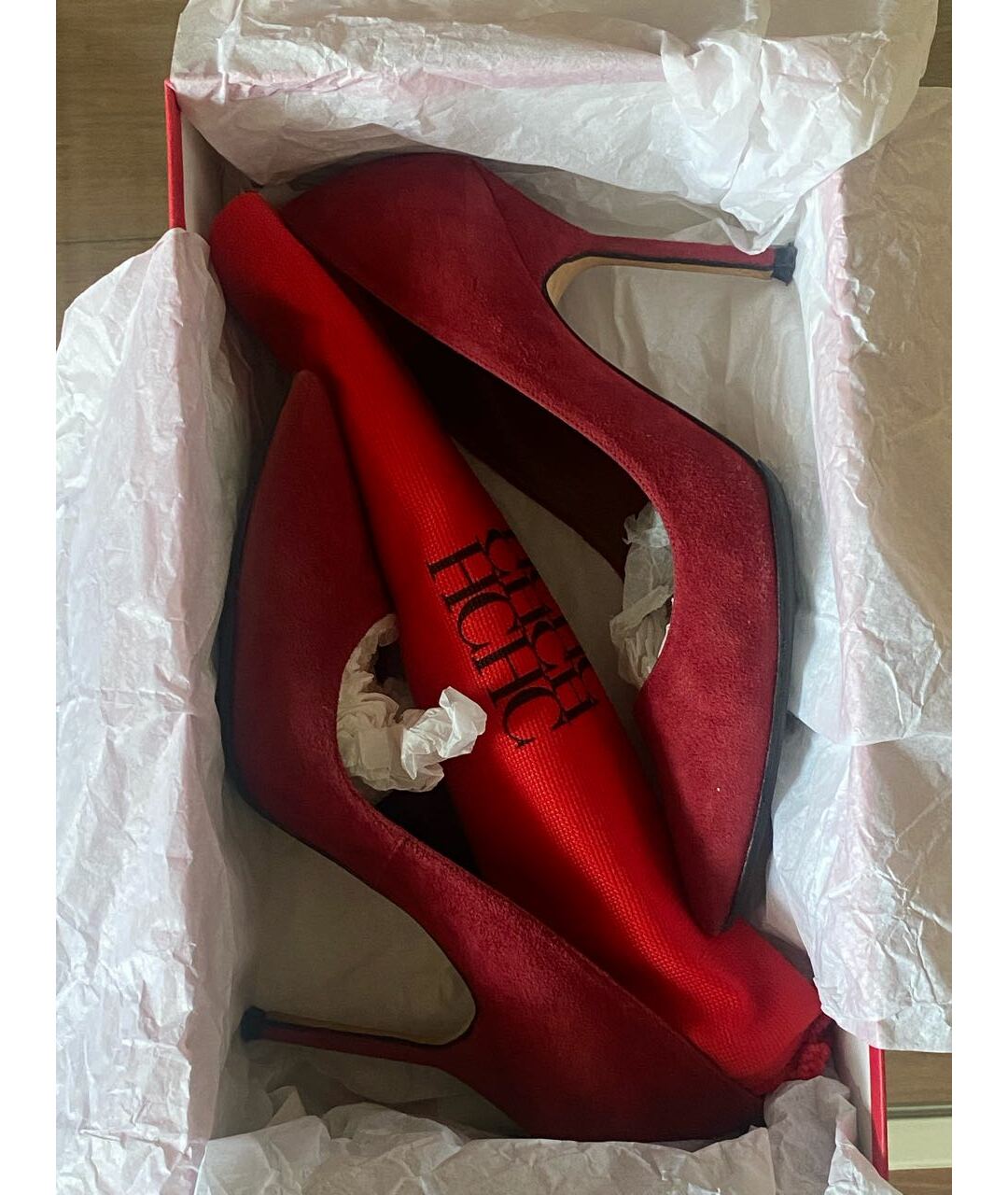 CAROLINA HERRERA Красные замшевые туфли, фото 6