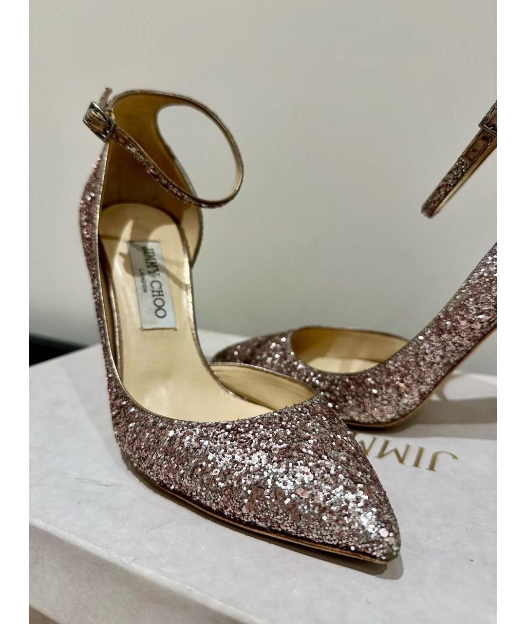 JIMMY CHOO Розовые кожаные туфли, фото 6