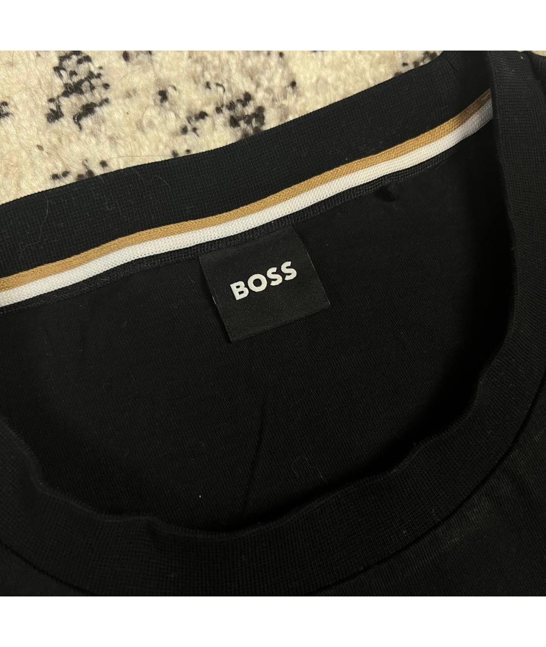 HUGO BOSS Черная хлопковая футболка, фото 4