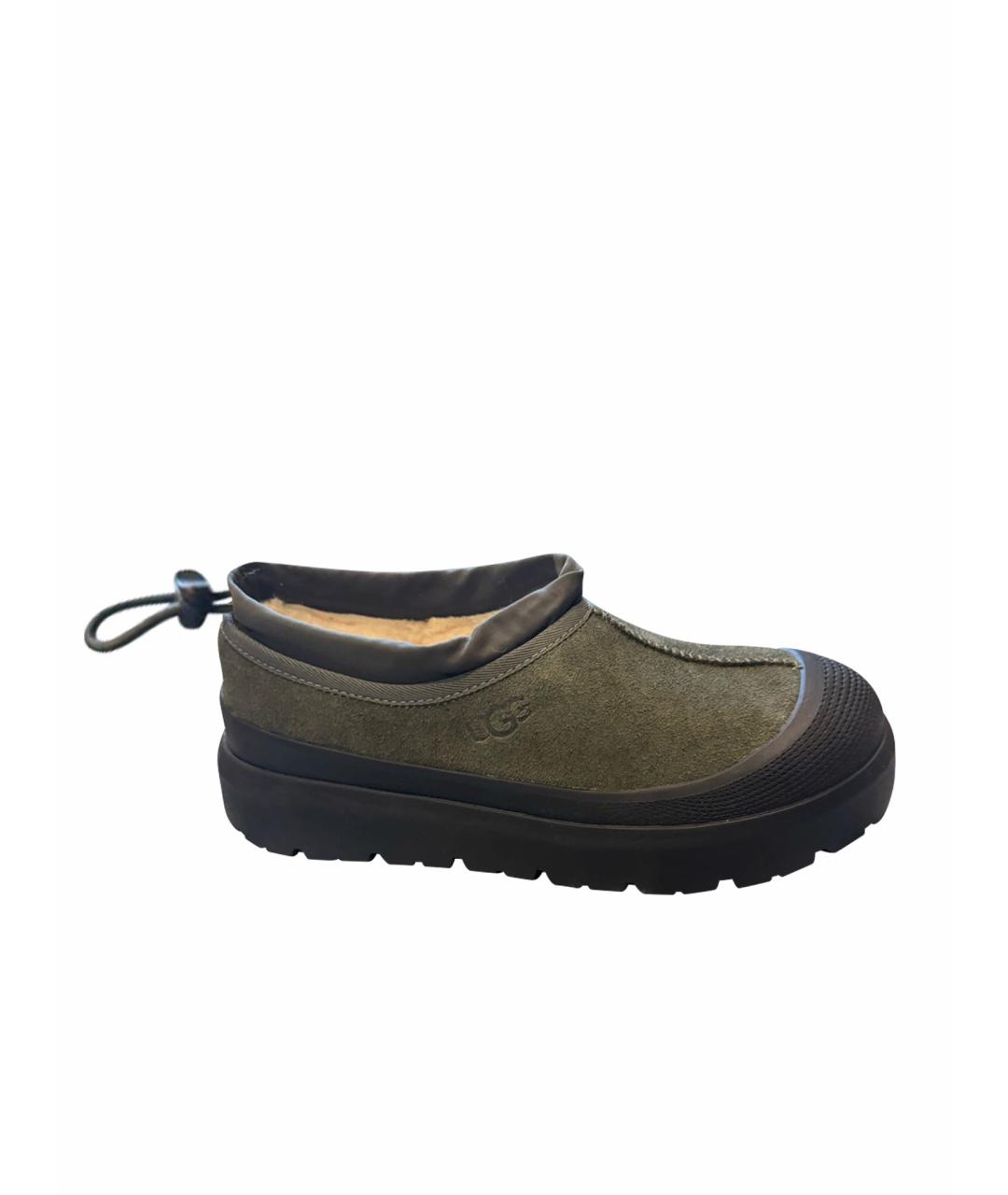 UGG AUSTRALIA Антрацитовые замшевые низкие ботинки, фото 1