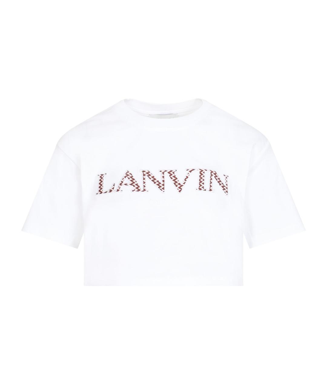 LANVIN Белая хлопковая футболка, фото 1