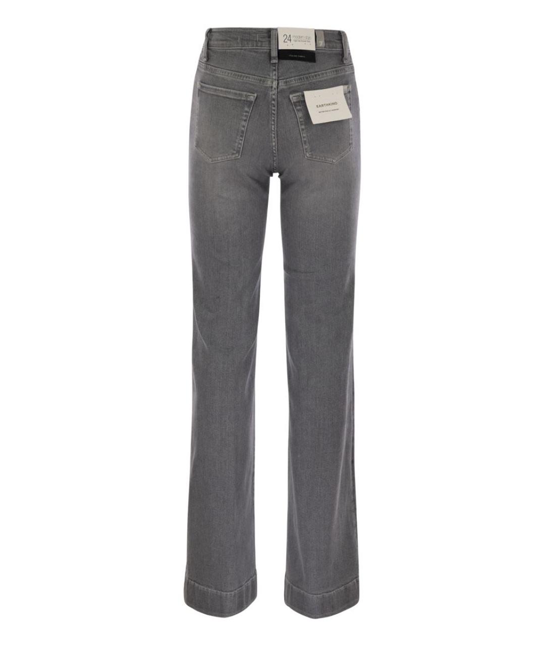 7 FOR ALL MANKIND Серые хлопковые прямые джинсы, фото 2