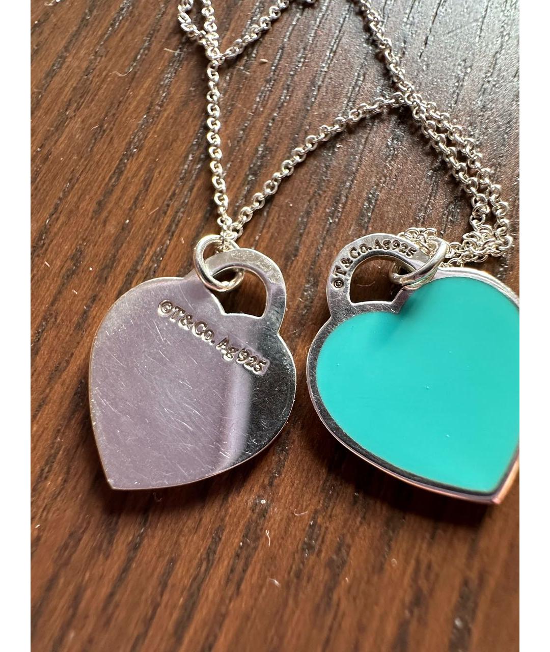 TIFFANY&CO Бирюзовое серебряное колье, фото 5
