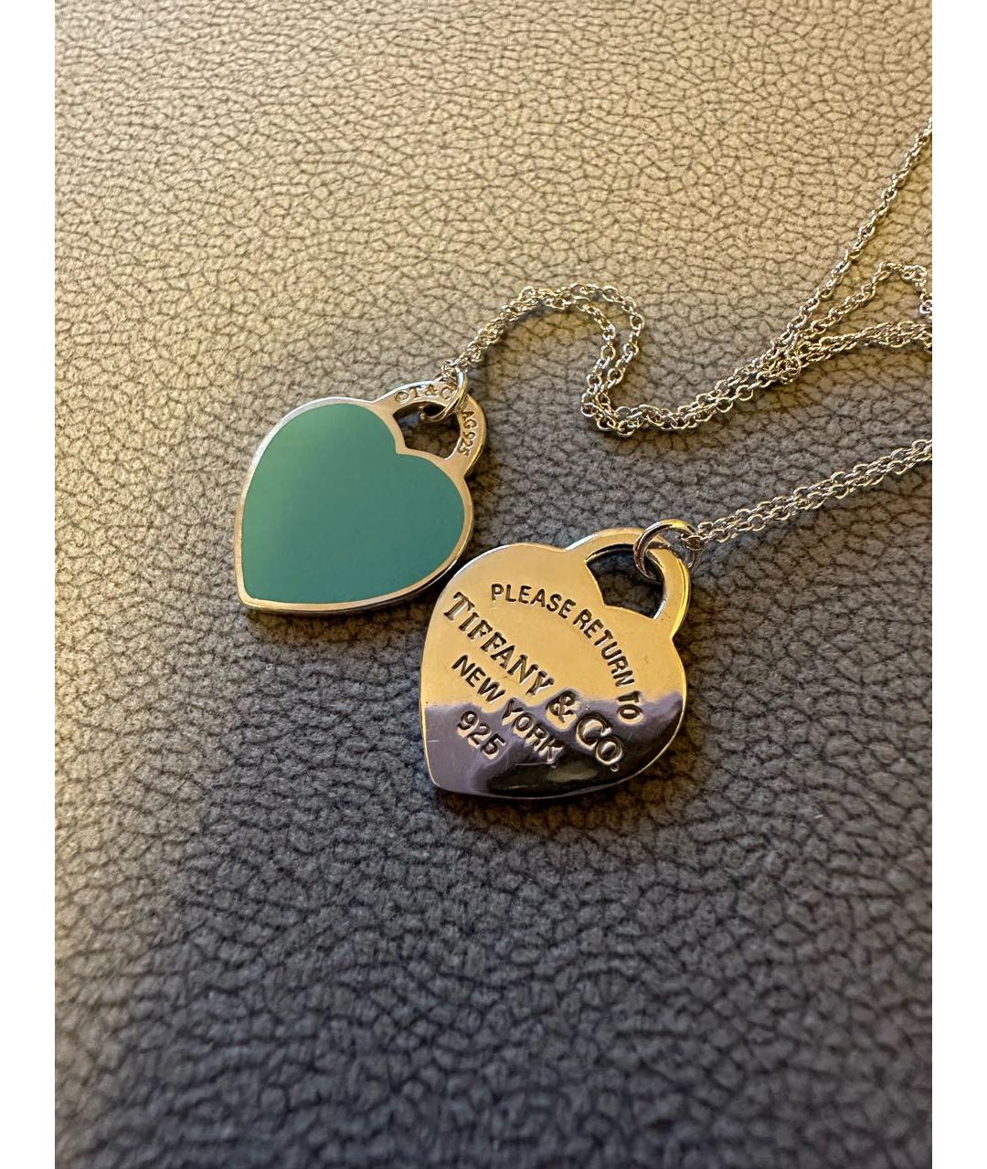 TIFFANY&CO Бирюзовое серебряное колье, фото 4
