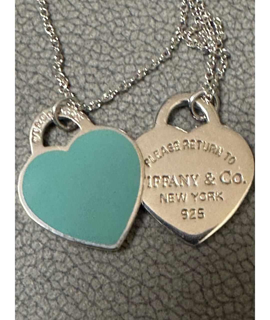 TIFFANY&CO Бирюзовое серебряное колье, фото 2