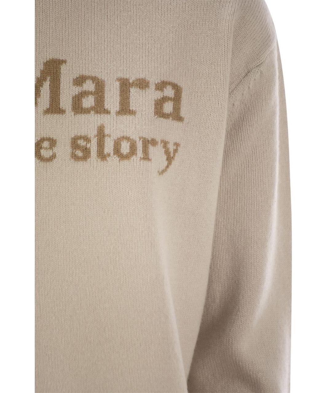 'S MAX MARA Бежевый шерстяной джемпер / свитер, фото 4
