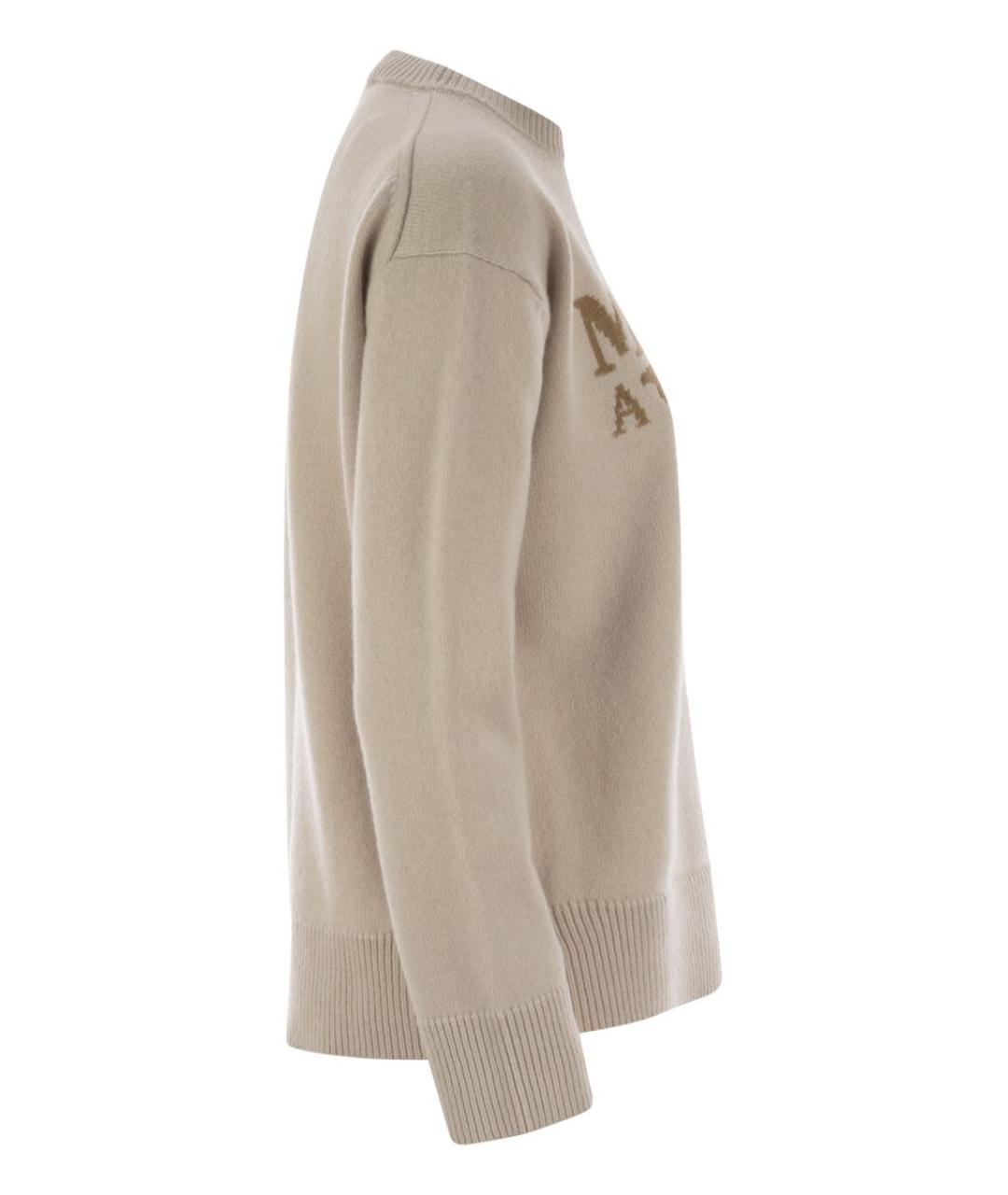 'S MAX MARA Бежевый шерстяной джемпер / свитер, фото 3