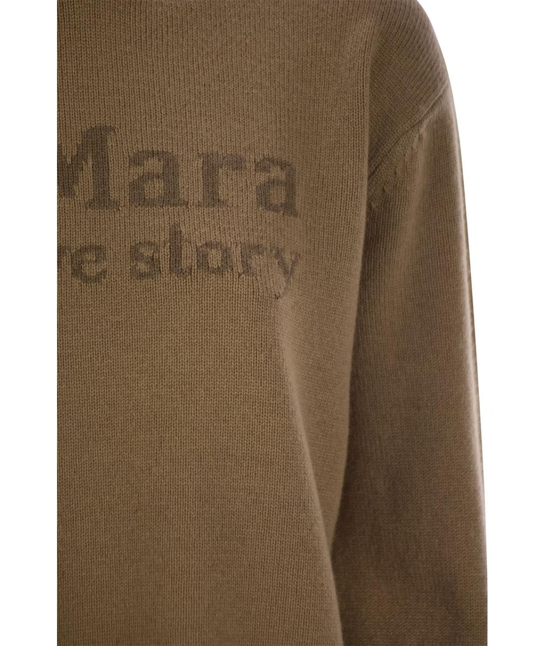 'S MAX MARA Бежевый шерстяной джемпер / свитер, фото 4
