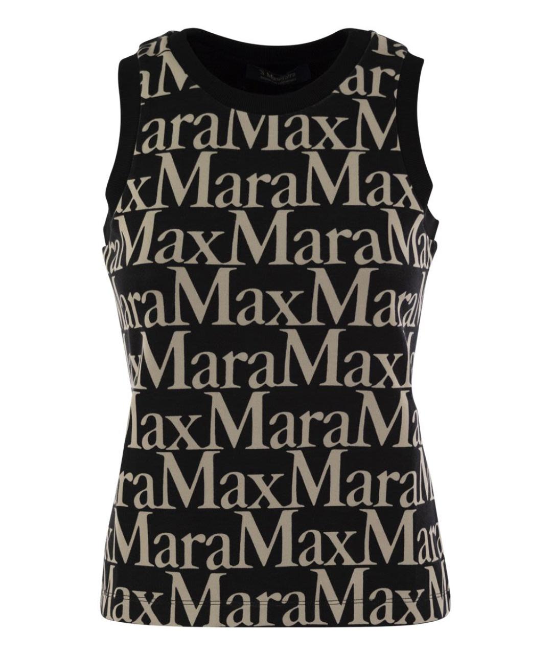 'S MAX MARA Черная хлопковая майка, фото 1