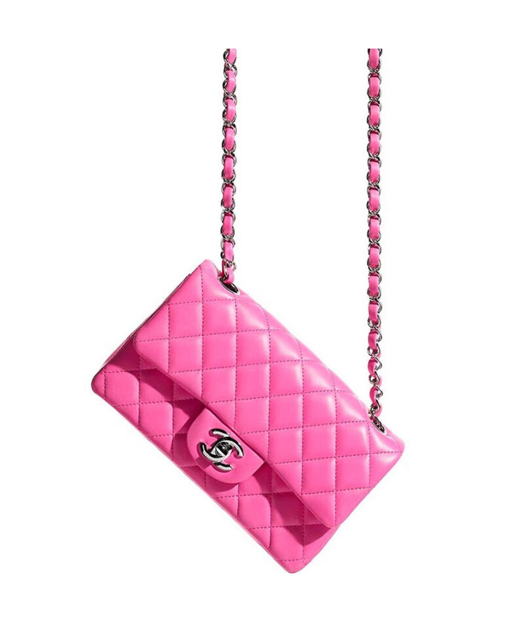 CHANEL Розовая кожаная сумка через плечо, фото 4