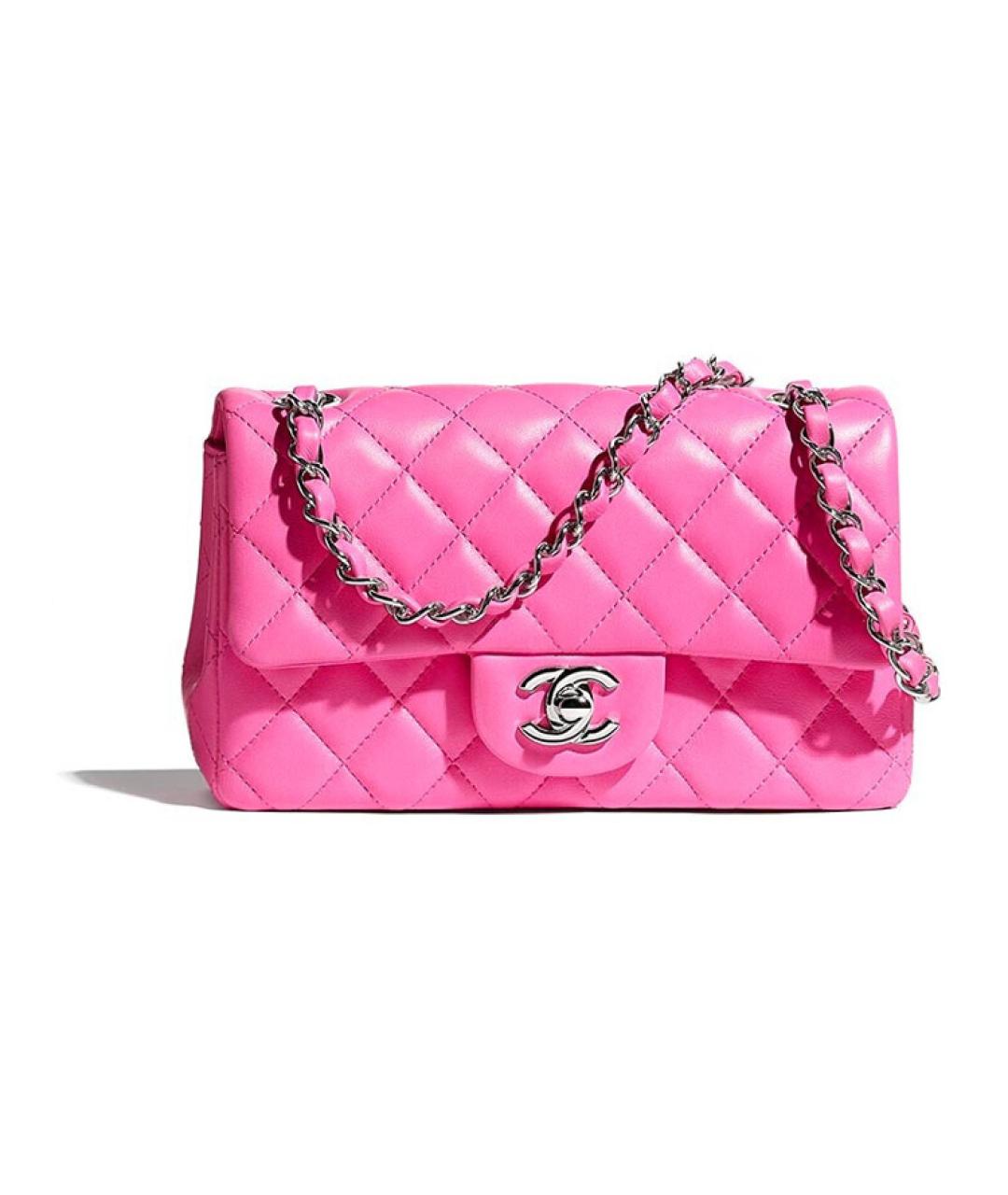 CHANEL Розовая кожаная сумка через плечо, фото 1
